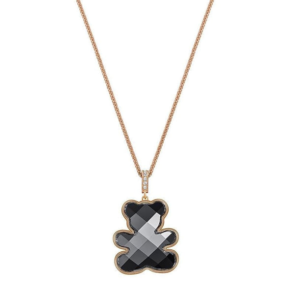 Swarovski Black Teddy Bear Pendant Necklace 5300446 - View 1