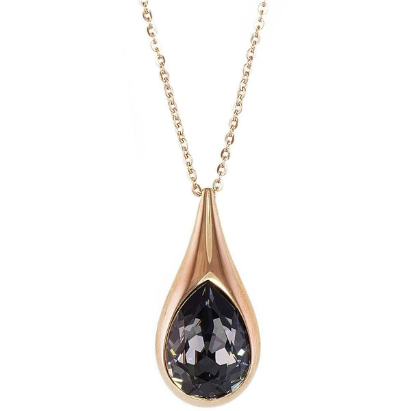 Swarovski Drop Rose Gold & Black Crystal Pendant 5158849 - View 1