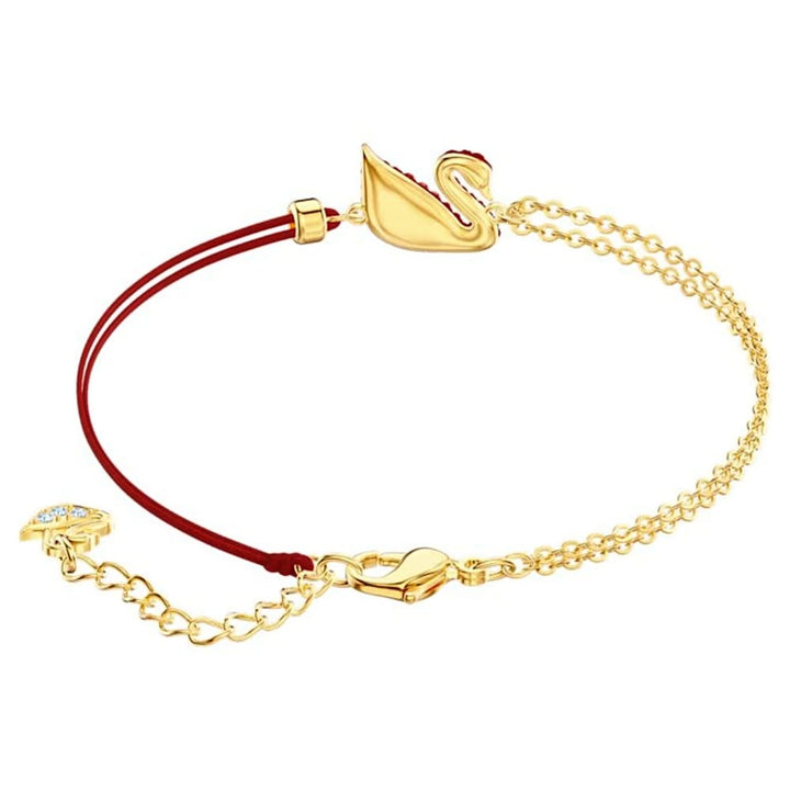 Swarovski Iconic Swan Bracelet: Red & Gold Radiance (Model 5465403) - View 3