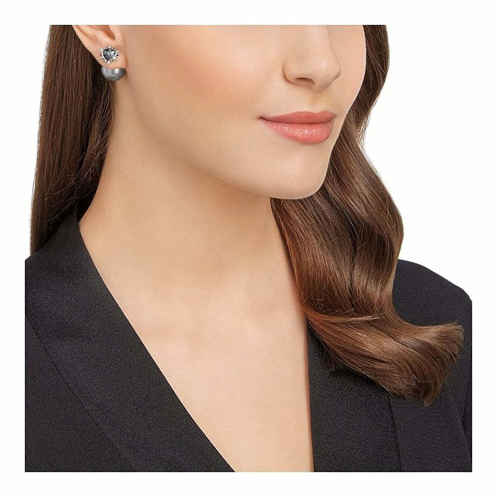 Swarovski Fantastic Grey Crystal Pearl Earrings - Model 5230607 - View 3