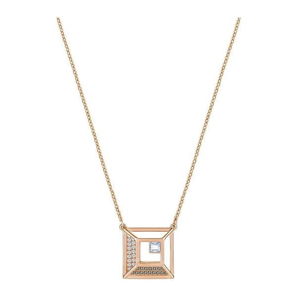 Swarovski Hillock 5351080 Rose Gold Square Crystal Pendant - View 1