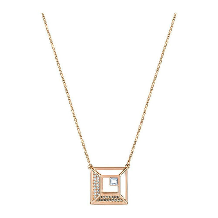 Swarovski Hillock 5351080 Rose Gold Square Crystal Pendant - View 1
