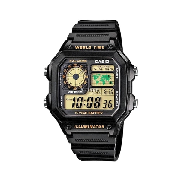 Casio Youth-Digital AE-1200WH-1BVDF World Time Watch - View 1