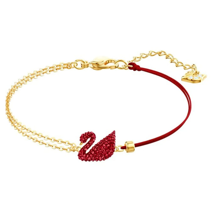 Swarovski Iconic Swan Bracelet: Red & Gold Radiance (Model 5465403) - View 1