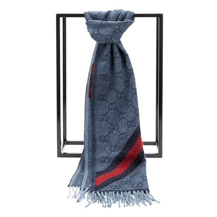 Gucci Midnight Blue Wool Scarf - Style 570603-3G200-4068 - View 3