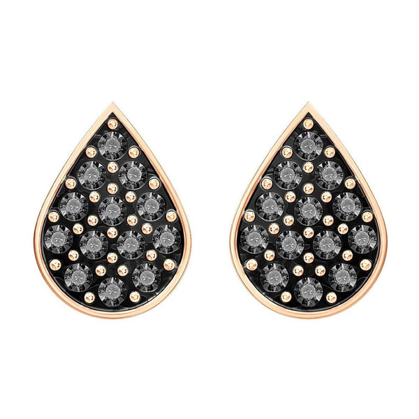 Swarovski Ginger Grey Crystal Stud Earrings in Rose Gold Tone Finish 5352236 - View 1
