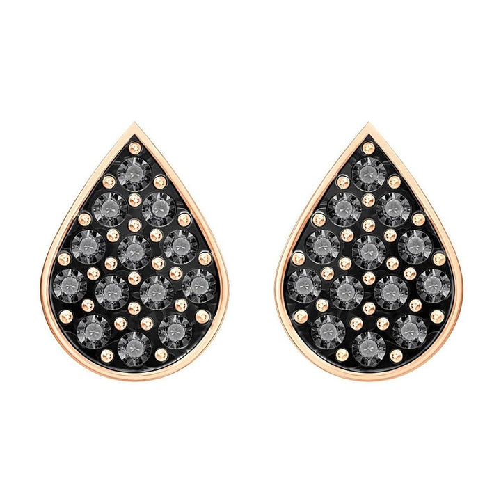 Swarovski Ginger Grey Crystal Stud Earrings in Rose Gold Tone Finish 5352236 - View 1