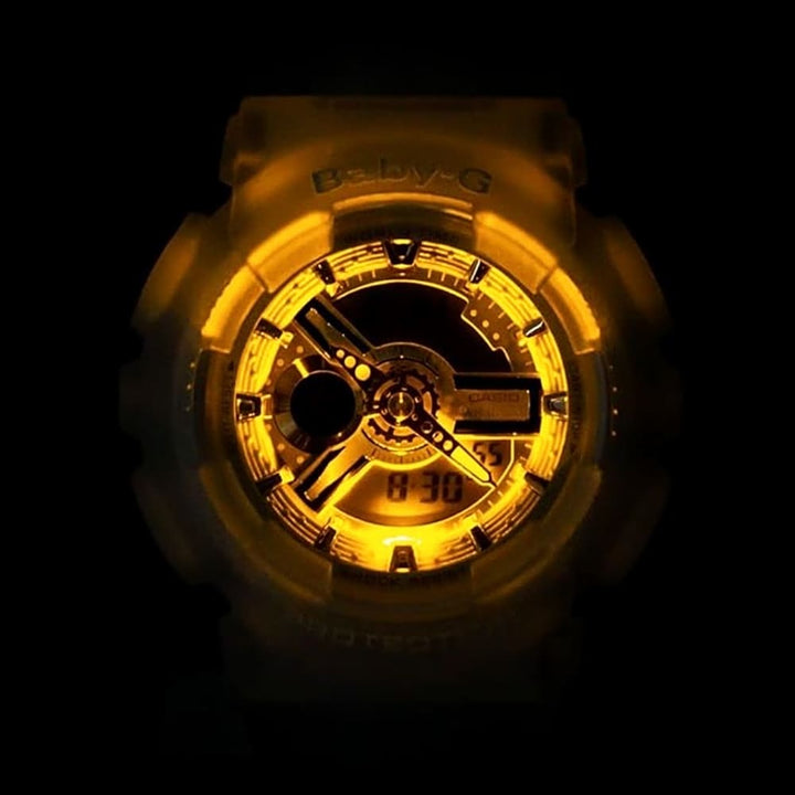 Casio Baby-G BA-110X-7A1ER Women's Sport Watch - White & Gold - View 4