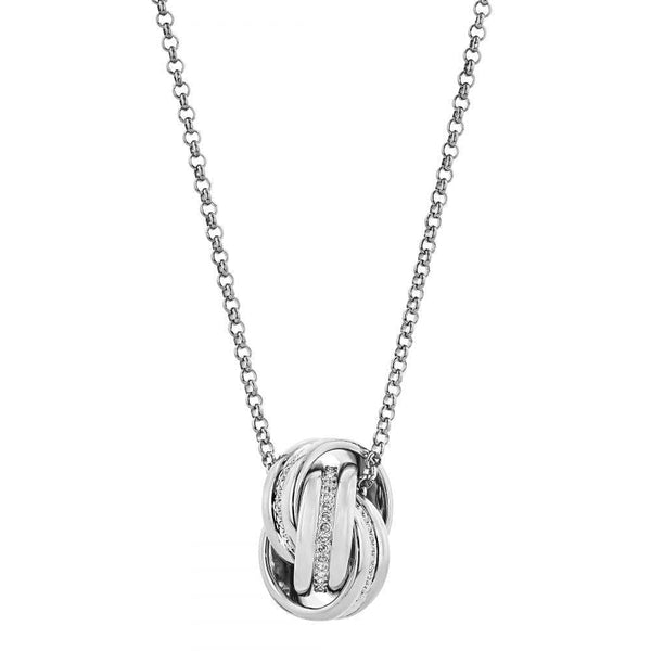 Swarovski Further Necklace: Crystal Pavé Silver Alloy (5225712) - View 1