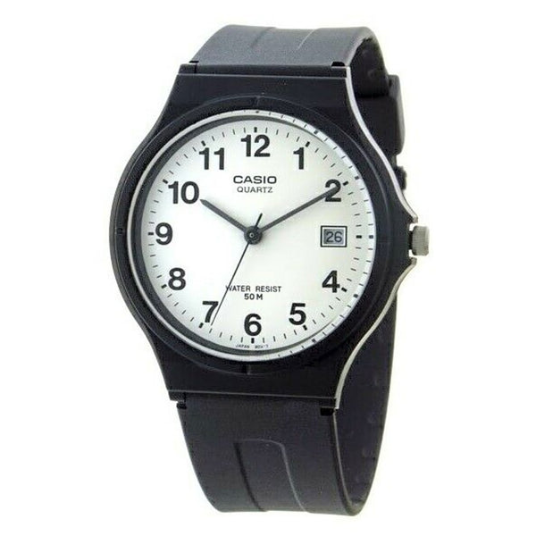 Casio Unisex Analog Watch MW-59-7BVDF - Black Rubber Strap - View 1