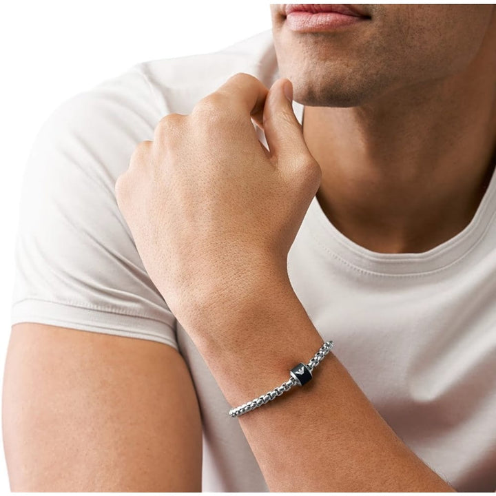 Emporio Armani Black & Stainless Steel Bracelet EGS2911040 - View 2